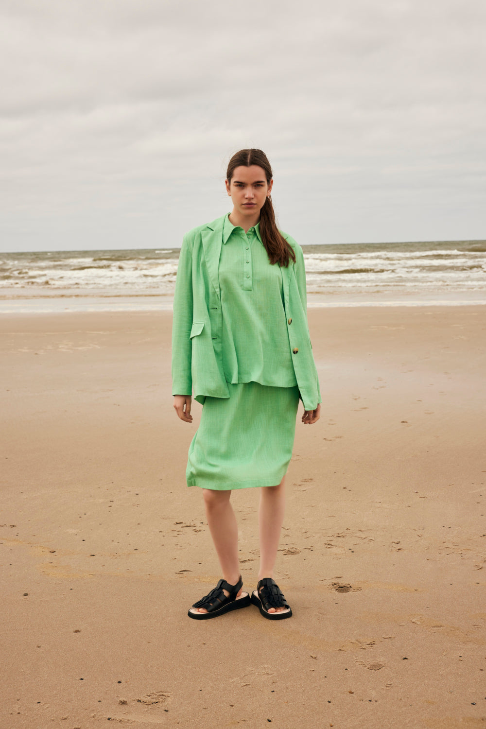 Viva linskjørt - Grønn